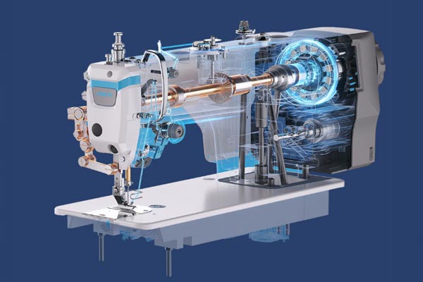 Réglage numérique du point sur la machine à coudre double entraînement Jack H7