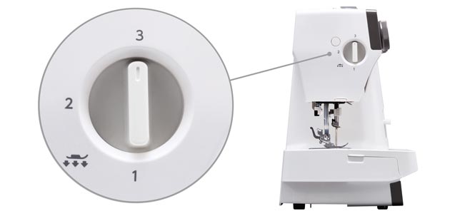 Réglage de la pression du pied presseur - Janome 1522DG