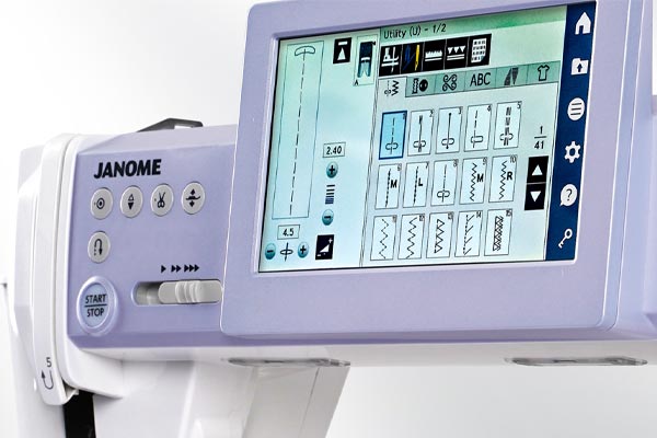 Ecran tactile couleur de 7 pouces - Janome Continental M6