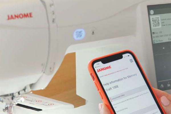 Navigation intuitive avec la brodeuse Janome MC100e
