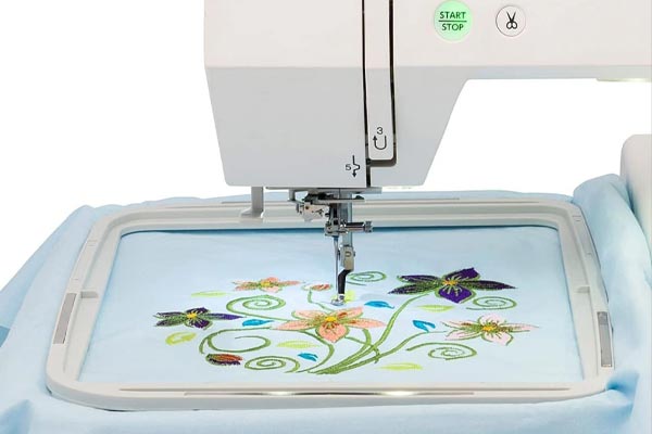 Taille effective de broderie de la Janome MC500E Limited Edition