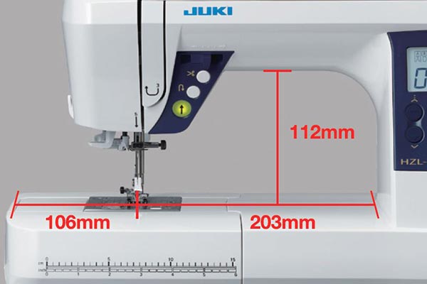 Espace de couture de la Juki HZL-G320