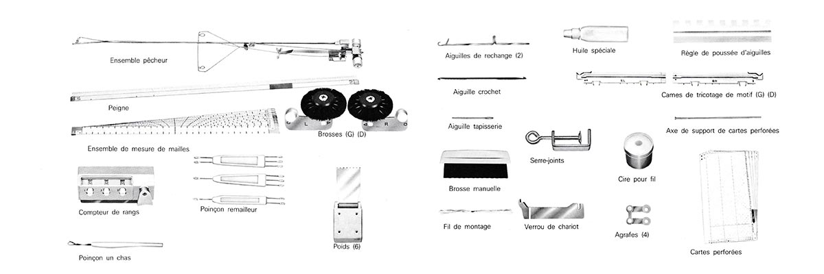 Accessoires de la machine à tricoter Novaknit / Brother KH260
