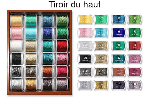 Tiroir du haut du Mini Coffret Trésor Madeira Metallic - 42 × 200 m - 8112