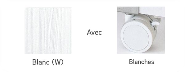 Coloris Blanc - Meuble de couture à roulettes Tailormade