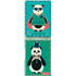 Cartes à broder Pandas de cirque lot 2