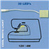 Kit lampe LED pour machine à coudre