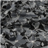 Tissu 100% viscose Fleurs noir et gris 147cm / 50cm