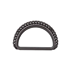 Demi-anneau métallique fantaisie 25mm noir