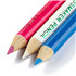 Crayons-craie (4) avec brosse Prym