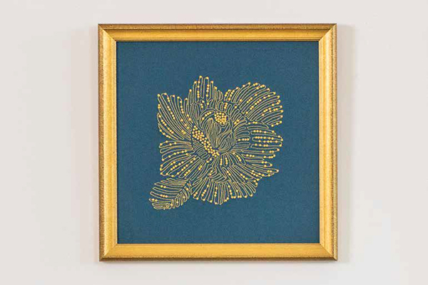 Broderie au point de noeud français