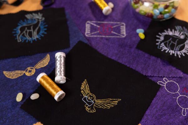 Modèles de broderie Harry Potter sur la machine à coudre et à broder Bernette 79