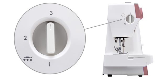 Réglage de la pression du pied presseur - Janome 1522SP