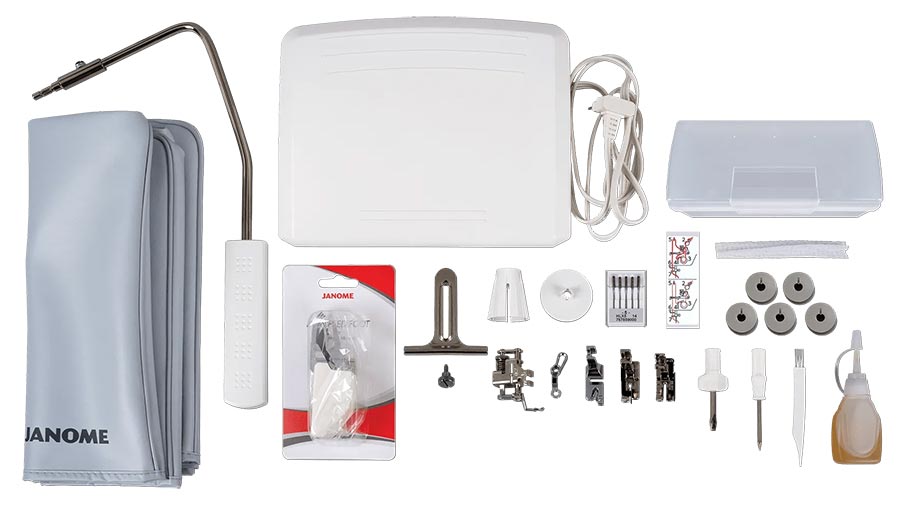 Accessoires inclus avec la Janome HD9 QC