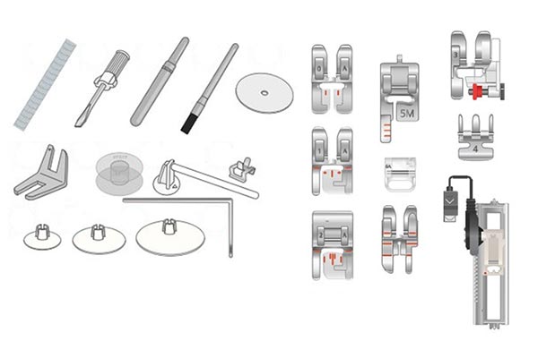 Accessoires de la machine à coudre et à broder Pfaff Creative Elevate 680