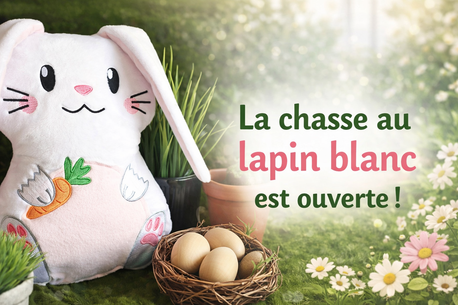Jeu de la chasse au lapin blanc