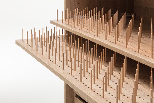 Dispositif de rangement des bobines de fil - Meuble de rangement pour couturière Store Light