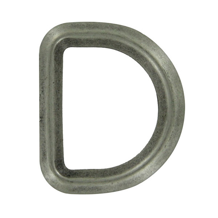 Anneau métal anguleux en D 25mm argent