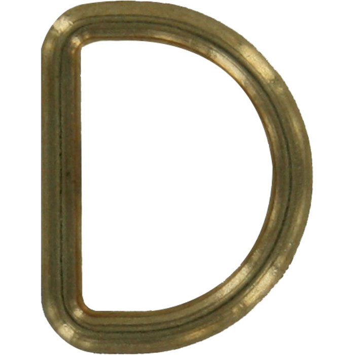 Anneau métallique en D 40mm doré