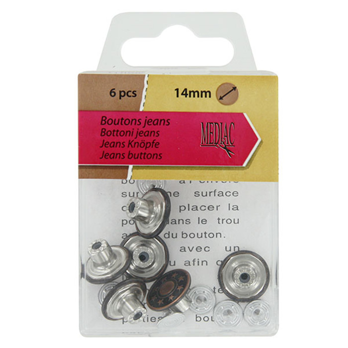 Boutons jeans (6) bronze