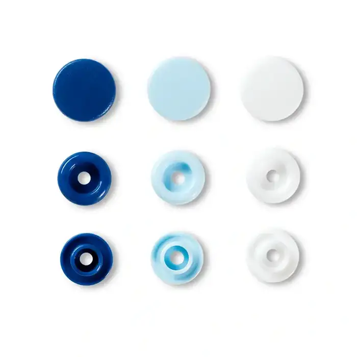 Boutons pressions Prym 12.4mm bleus & blancs