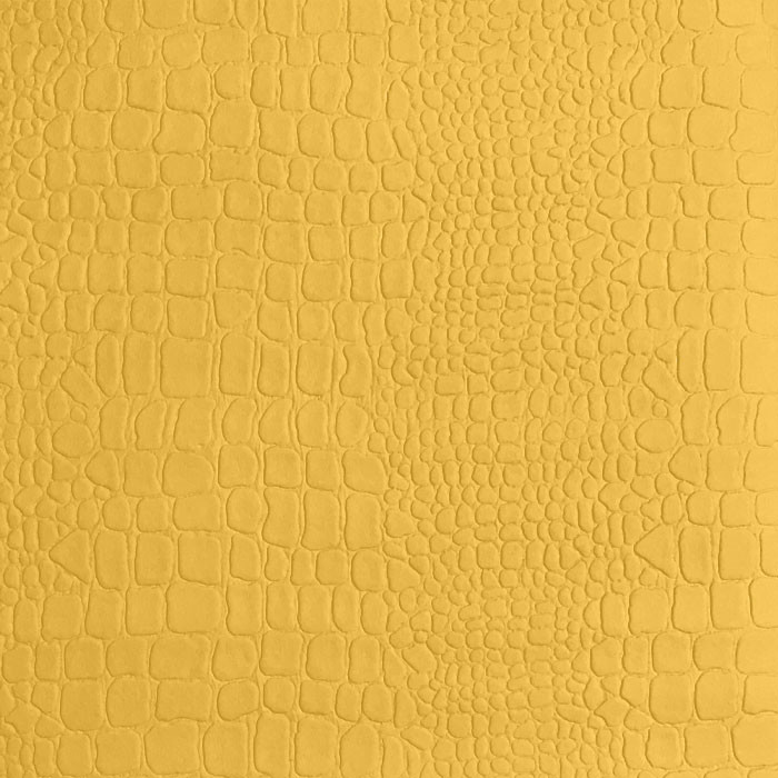 Coupon simili croco mat jaune 50x70 cm