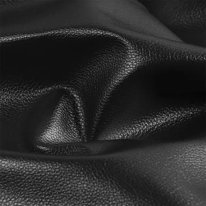 Coupon simili cuir nacré Noir 50x140 cm