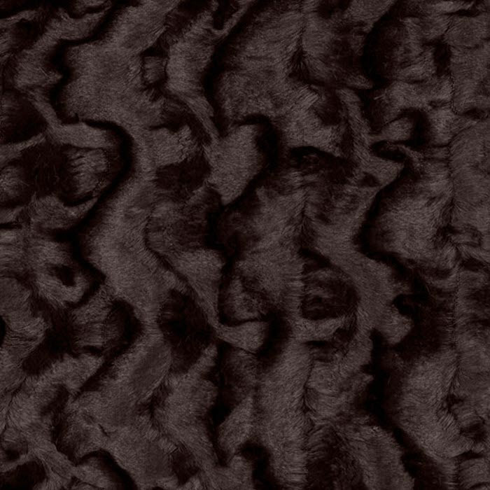 Fourrure synthétique vagues brunes /50cm