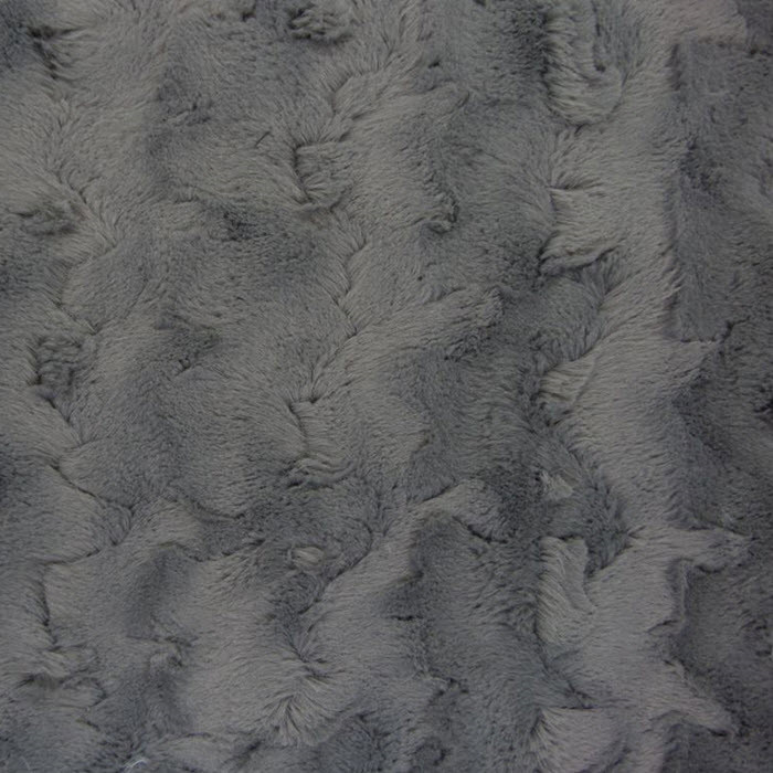Fourrure synthétique vagues gris au 50cm