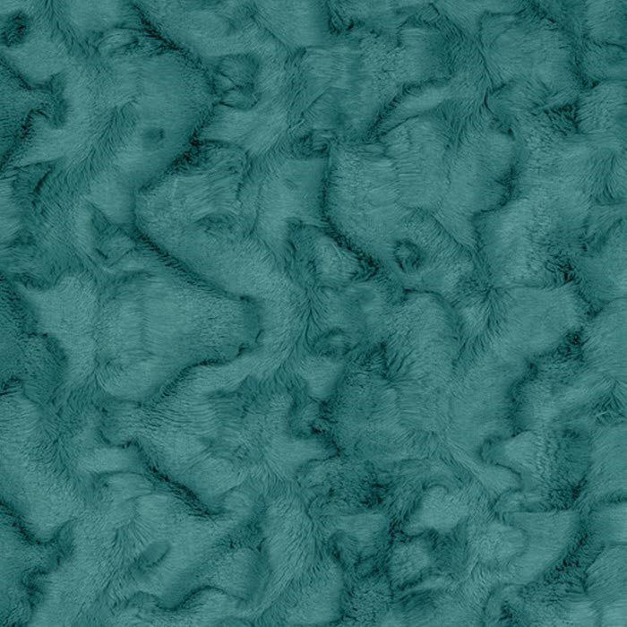 Fourrure vagues turquoise foncé /50cm