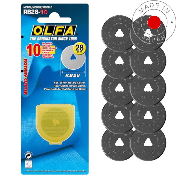 Lames (10) 28mm rechange cutter Olfa