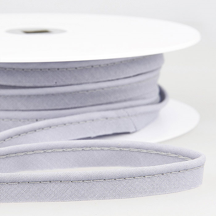 Passepoil tout textile 10mm gris /mètre