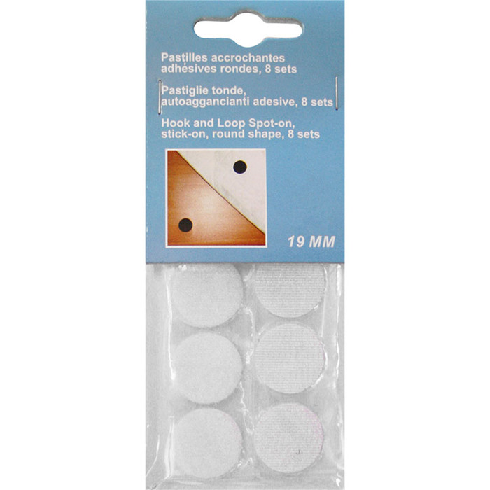 Pastilles accrochantes blanches 19mm (8)