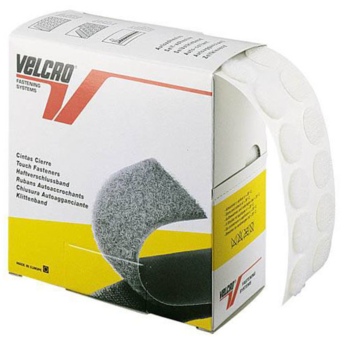 Pastilles adhésives Velcro® blanc 15mm/m