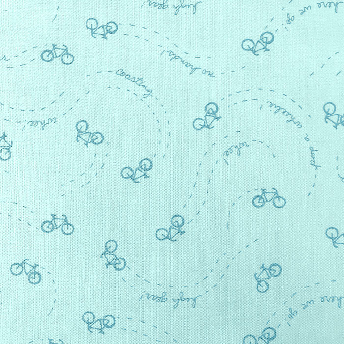 Tissu 100 % Coton vélo bleu par 50cm