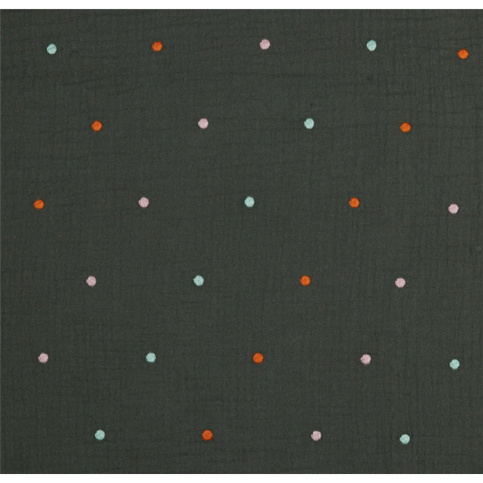 Tissu double gaze "Dots" par 50cm