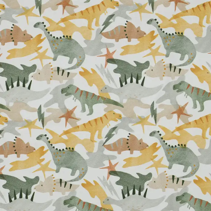 Tissu jersey enfant motif Dinosaures par 50cm
