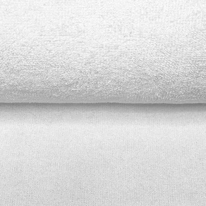 Tissu micro éponge blanc au 50cm