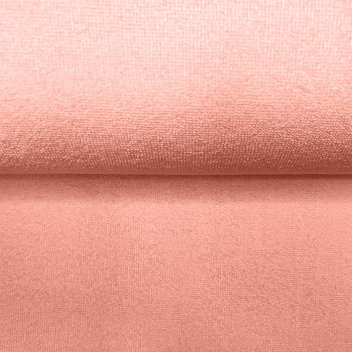 Tissu micro éponge rose 40% au 50cm