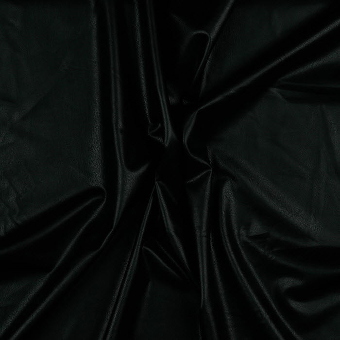 Tissu stretch simili cuir noir au 50cm