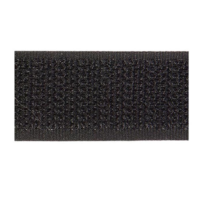 Velcro adhésif 2 cm noir crochets au mètre