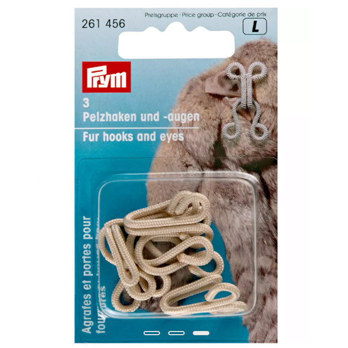 Agrafes et portes (3) pour fourrures grises Prym Agrafes et portes (3) pour fourrures grises Prym