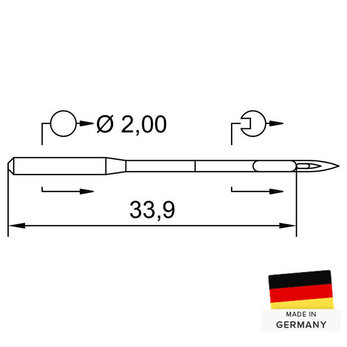 Aiguille 134 D / 134 KK D / 135X8 TRI / PFX134 D Aiguille 134 D / 134 KK D / 135X8 TRI / PFX134 D
