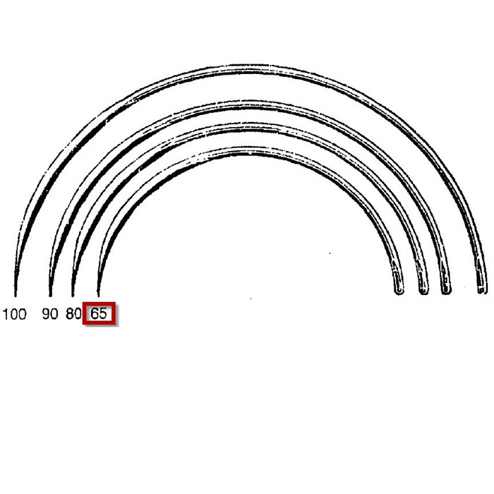 Aiguille à main sellier courbe 65 mm Aiguille à main sellier courbe 65 mm