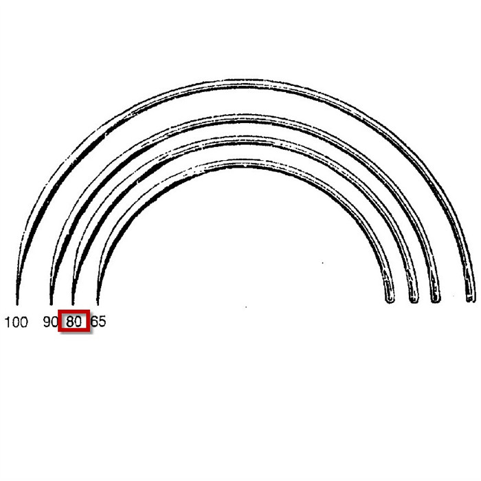 Aiguille à main sellier courbe 80 mm Aiguille à main sellier courbe 80 mm