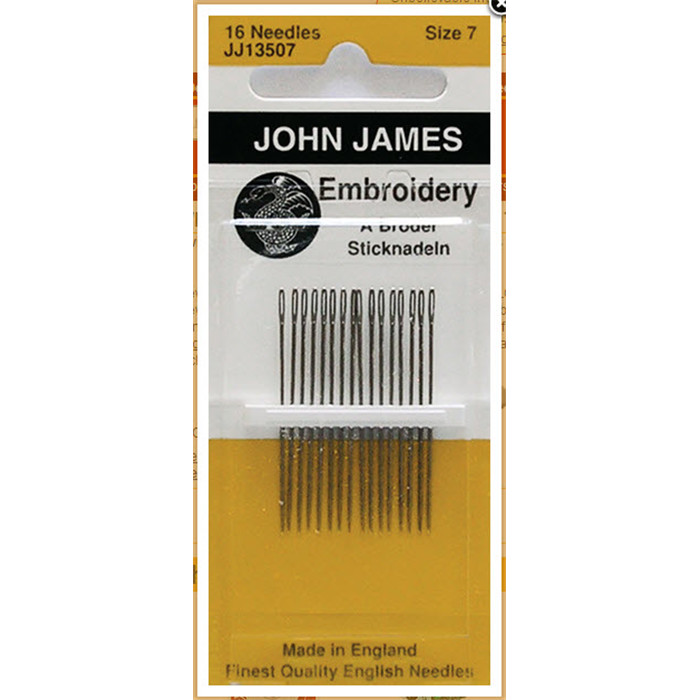 Aiguilles (16) à broder 7 John James Aiguilles (16) à broder 7 John James