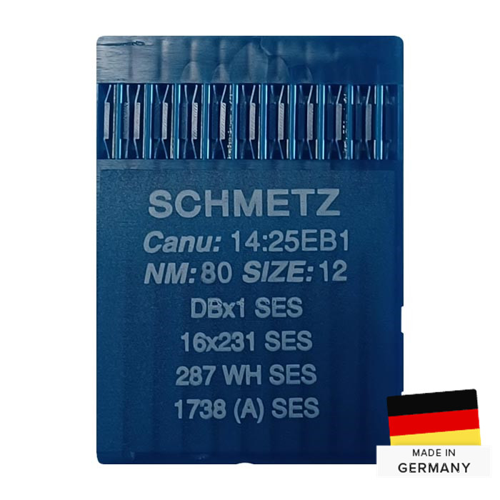 Aiguilles 287WH SES - 1738 (A) SES - DBx1 SES Schmetz Aiguilles 287WH SES - 1738 (A) SES - DBx1 SES Schmetz