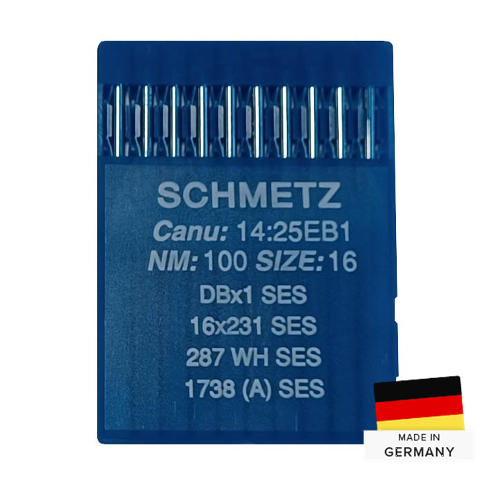 Aiguilles 287WH SES - 1738 (A) SES - DBx1 SES Schmetz Aiguilles 287WH SES - 1738 (A) SES - DBx1 SES Schmetz
