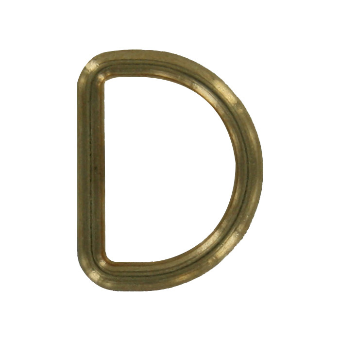 Anneau métallique en D 15mm doré Anneau métallique en D 15mm doré