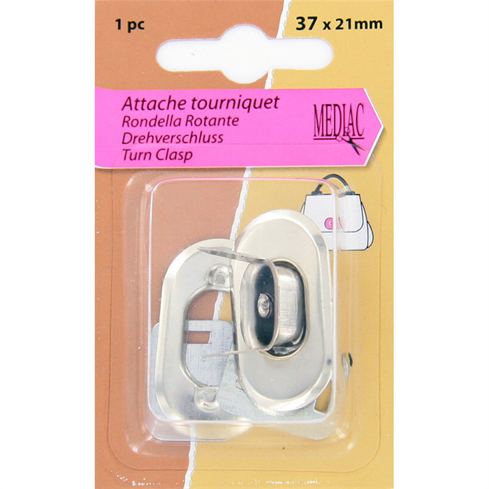 Attache tourniquet 37x21mm - Argent Attache tourniquet 37x21mm - Argent